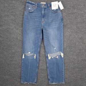 Abercrombie & Fitch Blue Cropped Jeans